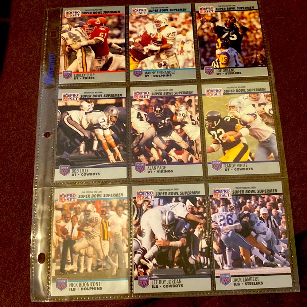 NFL Pro Set Super Bowl Supermen card lot trading cards lot